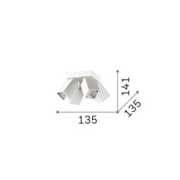 Dynamite Square Ceiling Spotlight Clusters Brass 4x GU10 - thumbnail 2