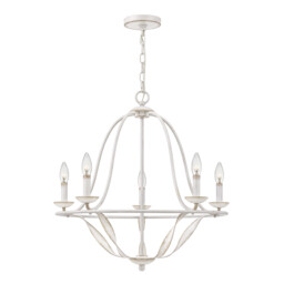 Quoizel Bradbury Multi Arm Chandelier Antique White