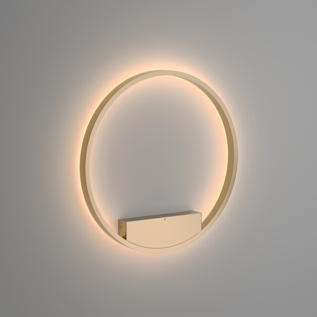 Rim Modern 60cm Integrated LED Wall Lamp Brass 3000K 1800lm White Shade
