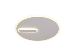 Clock Ceiling 47cm Round, 40W LED, 4000K, 2800lm, Sand White - thumbnail 1