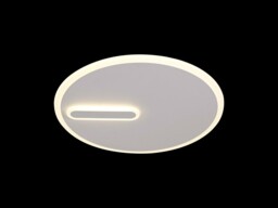 Clock Ceiling 47cm Round, 40W LED, 4000K, 2800lm, Sand White - thumbnail 3