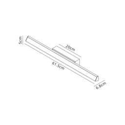 Lineal 60cm Linear Wall/Ceiling Light, 22W LED, 3000K, 3050lm, Painted Gold, 3yrs Warranty - thumbnail 3