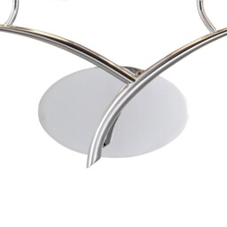 Eve Wall Lamp Switched 2 Light E27, Polished Chrome with White Oval Shades - thumbnail 3