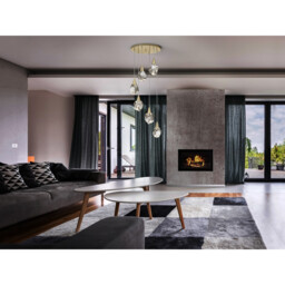 Aquaria Cluster Pendant Ceiling Light Matt Gold, Transparent 3000K 2700Lm - thumbnail 3