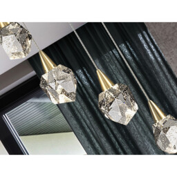 Aquaria Cluster Pendant Ceiling Light Matt Gold, Transparent 3000K 2700Lm - thumbnail 2