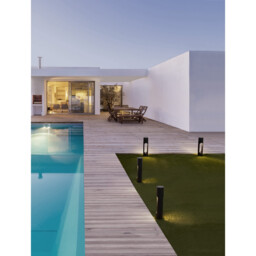 Ellery 36cm Outdoor Bollard Black Aluminium LED 12W 372Lm 3000K IP65 - thumbnail 2
