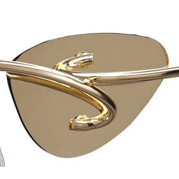 Mara Wall Lamp Switched 2 Light E14, French Gold With Black Shade - thumbnail 3