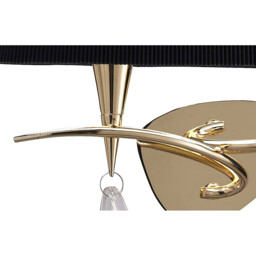 Mara Wall Lamp Switched 2 Light E14, French Gold With Black Shade - thumbnail 5