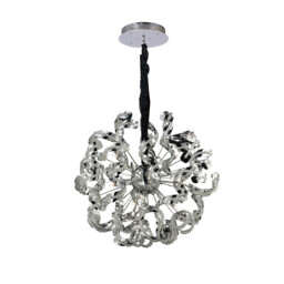 Esme Pendant 12 Light G4 Polished Chrome/Crystal, NOT LED/CFL Compatible - thumbnail 1