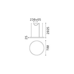 Oracle Slim 70cm Non Dim 3000K Round Integrated LED Pendant Ceiling Light Brass 4350lm - thumbnail 2