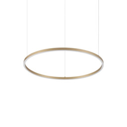 Oracle Slim 70cm Non Dim 3000K Round Integrated LED Pendant Ceiling Light Brass 4350lm - thumbnail 1