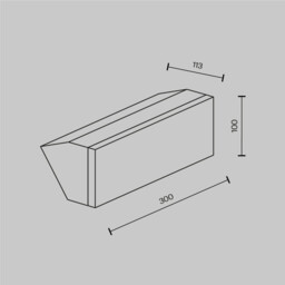 Brick 10x30cm Outdoor Wall Down Lamp Graphite 3000K 1600lm IP54 - thumbnail 3