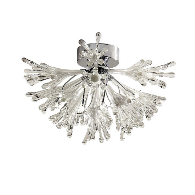 Love Ceiling Small 9 Light G4 Polished Chrome/White Glass, NOT LED/CFL Compatible - image 1