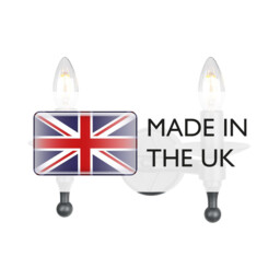 Warwick 2 Light Indoor Candle Wall Light Graphite Black, E14 - thumbnail 5