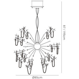 Lexi Pendant 22 Light G4 Polished Chrome/Crystal, NOT LED/CFL Compatible Item Weight: 15kg - thumbnail 5