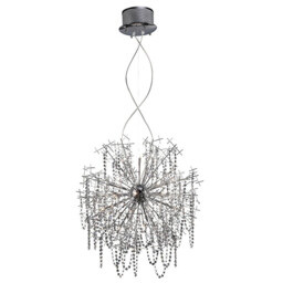 Lexi Pendant 22 Light G4 Polished Chrome/Crystal, NOT LED/CFL Compatible Item Weight: 15kg - thumbnail 1
