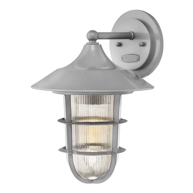 Marina 1 Light Medium Outdoor Wall Lantern Silver IP44, E27