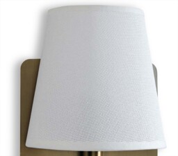 Bahia Wall Lamp with Large Back Plate E27 + Reading Light 3W LED with White Shade Bronze 4000K, 200lm, - thumbnail 5