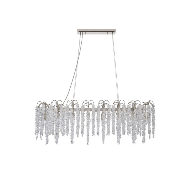 Wisteria Oval Pendant, 16 Light E14, Polished Nickel / Crystal Item Weight: 21.1kg - image 1