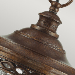 English Bridle 3 Light Medium Outdoor Ceiling Chain Lantern British Bronze, E14 - thumbnail 2