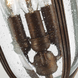 English Bridle 3 Light Medium Outdoor Ceiling Chain Lantern British Bronze, E14 - thumbnail 5
