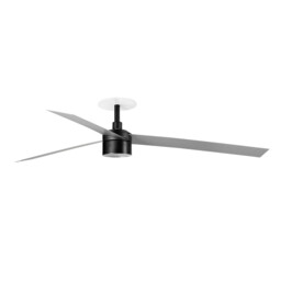 Cruiser Recessed 160cm TEK LED Ceiling Fan Matt Black, Aluminium Blades 3000K - thumbnail 1