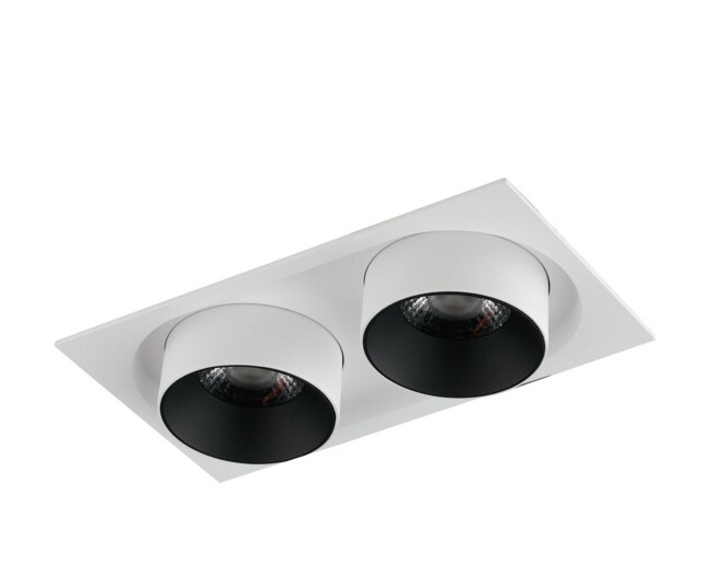 Outsider Integrated LED Adjustable Twin Recessed Downlight, White, 4000K