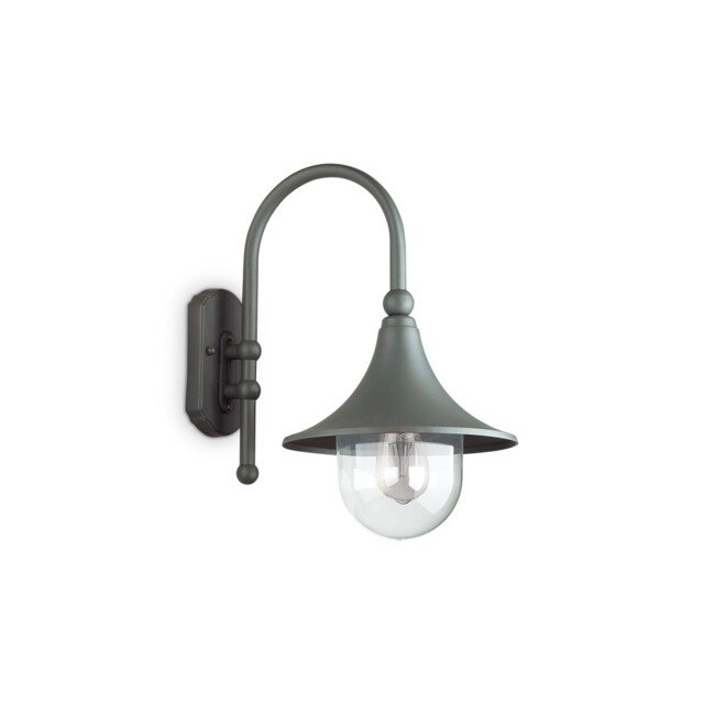 Cima Outdoor Dome Wall Lantern 1 Light Anthracite IP43, E27 - image 1