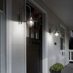 Cima Outdoor Dome Wall Lantern 1 Light Anthracite IP43, E27 - thumbnail 2