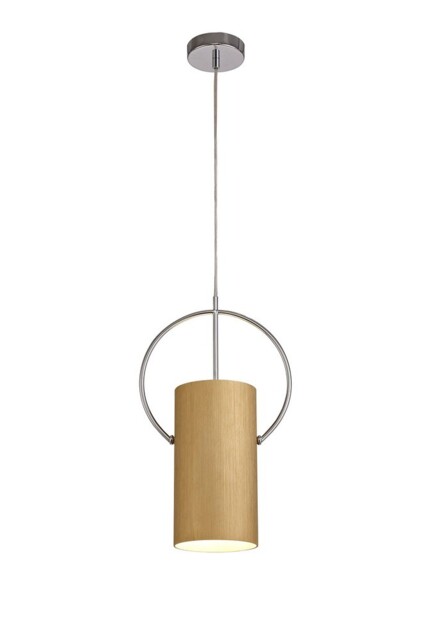 Ripley Single Ceiling Pendant, 1 x E27, Gold, Polished Chrome - image 1