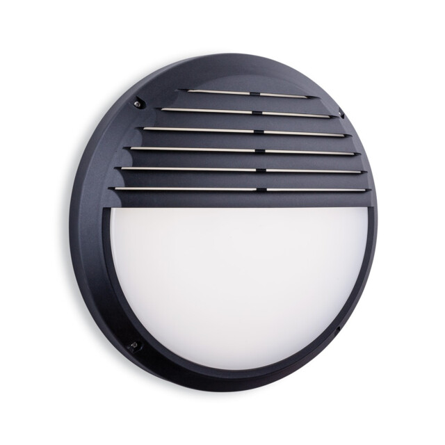 Luca Outdoor Integrated LED Bulkheads Round Black IP65