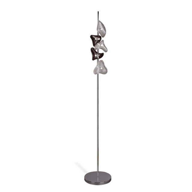 Otto Floor Lamp 5 Light G4, Polished Chrome/Black Glass, NOT LED/CFL Compatible - image 1