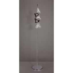Otto Floor Lamp 5 Light G4, Polished Chrome/Black Glass, NOT LED/CFL Compatible - thumbnail 2