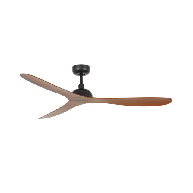 Gotland 132cm Ceiling Fan Black, Walnut Blades - image 1