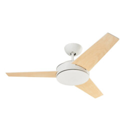 Windy Ceiling Fan White with Wood Blades