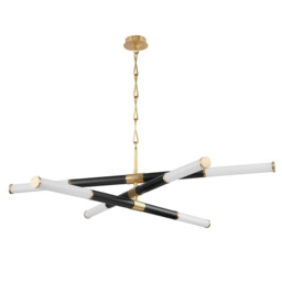 Huntington Led Chandelier Aged Brass, Extruded Jade, 3000K