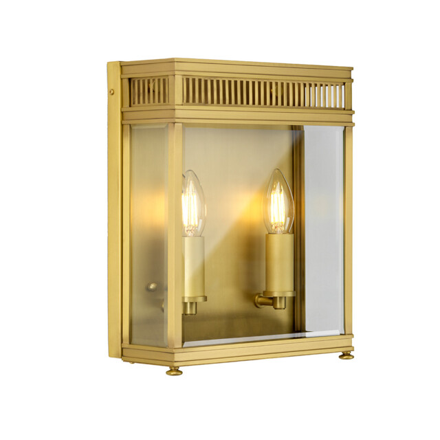 Holborn Outdoor Wall Lantern Brushed Brass, IP44 - image 1