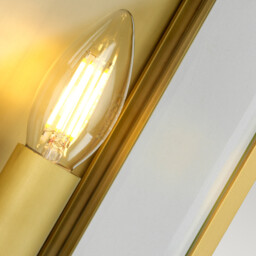 Holborn Outdoor Wall Lantern Brushed Brass, IP44 - thumbnail 5