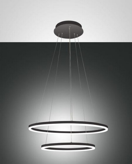 Giotto LED Integrated Pendant Ceiling Light Light Black Glass - image 1