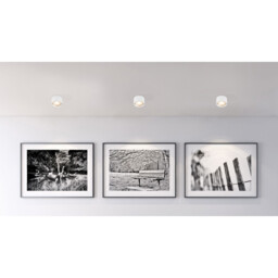 Serena Surface Mounted Downlight White Clear Glass Shade LED 3000K - thumbnail 5