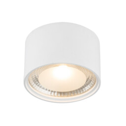 Serena Surface Mounted Downlight White Clear Glass Shade LED 3000K - thumbnail 1