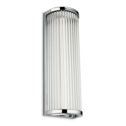 Jewel Integrated LED Bathroom Flush Wall Light Chrome with Clear Glass Rods IP44
