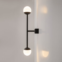 Touch Modern Integrated LED Wall Lamp Black Touch Control 3000K 800lm White Shade - thumbnail 5