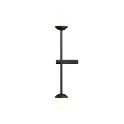 Touch Modern Integrated LED Wall Lamp Black Touch Control 3000K 800lm White Shade - thumbnail 1