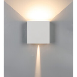 Davos XL Square Wall Lamp Dimmable, 2x10W LED, 2700K, 1830lm, IP65, Sand White, 3yrs Warranty - thumbnail 2