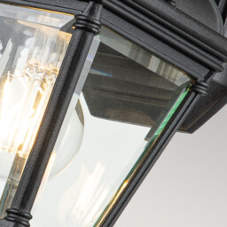 Bayview Outdoor Wall Lantern Black, IP44 - thumbnail 5