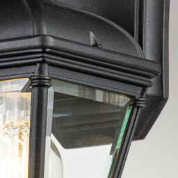 Bayview Outdoor Wall Lantern Black, IP44 - thumbnail 3