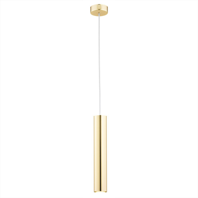 Gomera Slim Pendant Ceiling Light Brass Steel - image 1
