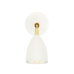Lainio Wall Light, Polished Brass, White - thumbnail 5
