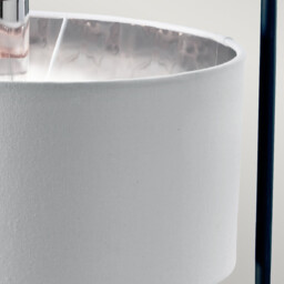 Balance Table Lamp with Round Shade, Black, Polished Nickel - thumbnail 3